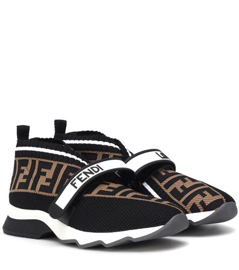 fendi rockoko knit sneaker|fendi ladies sneakers.